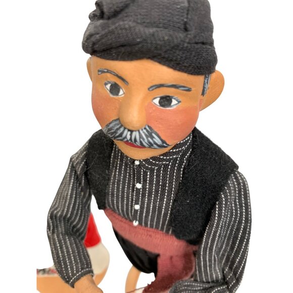 VTG Handmade Greek Traditional Attire Folk Art Dolls 13" Set C10527 - Picture 6 of 8